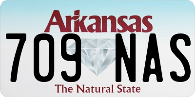 AR license plate 709NAS
