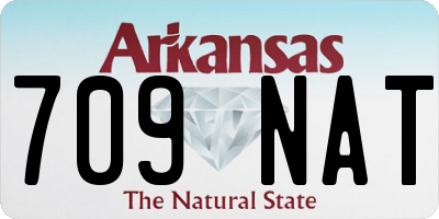 AR license plate 709NAT