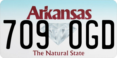 AR license plate 709OGD