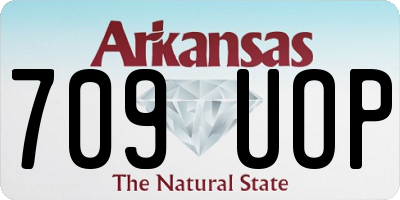 AR license plate 709UOP