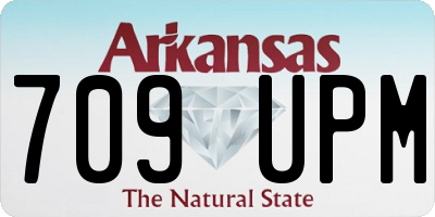AR license plate 709UPM