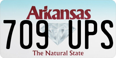 AR license plate 709UPS