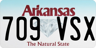 AR license plate 709VSX