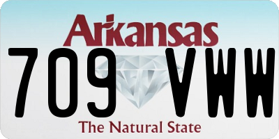 AR license plate 709VWW