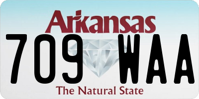 AR license plate 709WAA