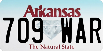 AR license plate 709WAR