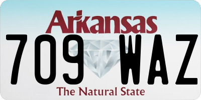 AR license plate 709WAZ