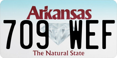 AR license plate 709WEF