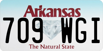 AR license plate 709WGI