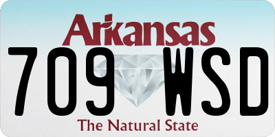 AR license plate 709WSD