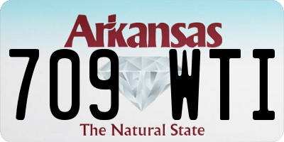 AR license plate 709WTI