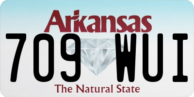AR license plate 709WUI