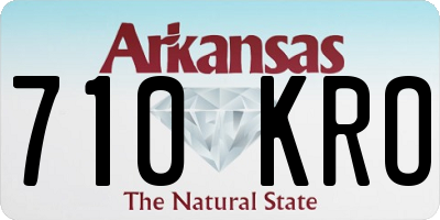 AR license plate 710KRO