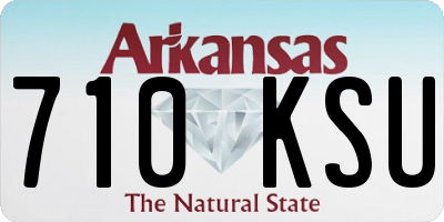 AR license plate 710KSU