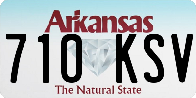 AR license plate 710KSV