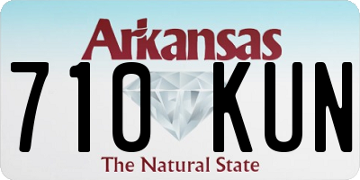 AR license plate 710KUN