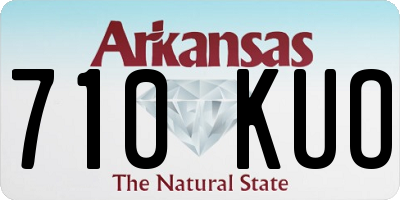 AR license plate 710KUO