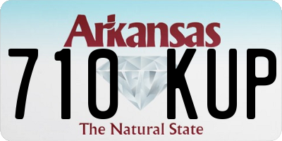 AR license plate 710KUP