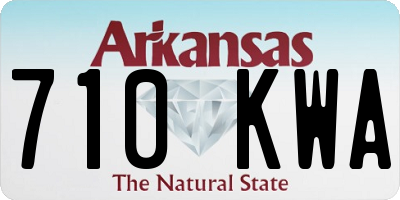 AR license plate 710KWA