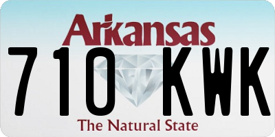 AR license plate 710KWK