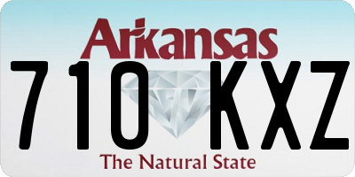 AR license plate 710KXZ