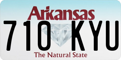 AR license plate 710KYU