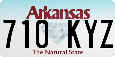 AR license plate 710KYZ