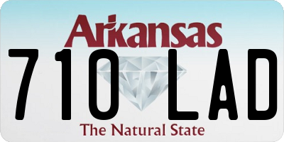AR license plate 710LAD