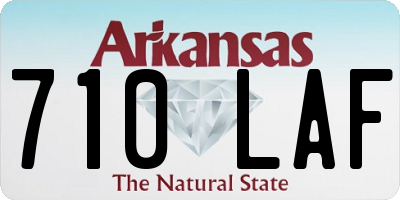 AR license plate 710LAF