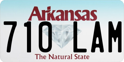 AR license plate 710LAM