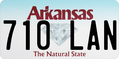 AR license plate 710LAN