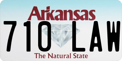 AR license plate 710LAW