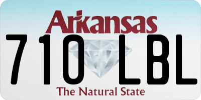 AR license plate 710LBL