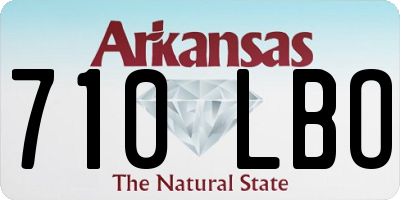 AR license plate 710LBO