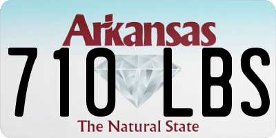 AR license plate 710LBS