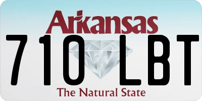 AR license plate 710LBT