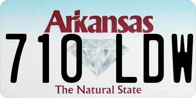 AR license plate 710LDW