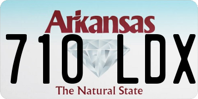 AR license plate 710LDX