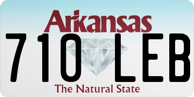 AR license plate 710LEB