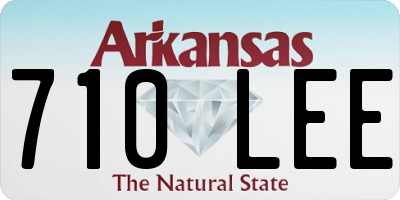 AR license plate 710LEE