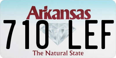 AR license plate 710LEF