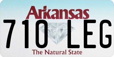 AR license plate 710LEG