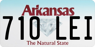 AR license plate 710LEI