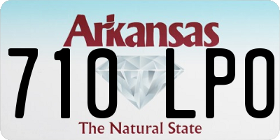 AR license plate 710LPO