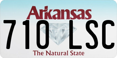 AR license plate 710LSC