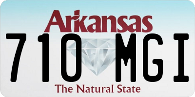 AR license plate 710MGI