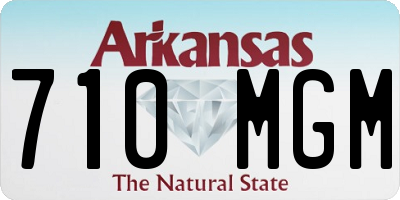 AR license plate 710MGM