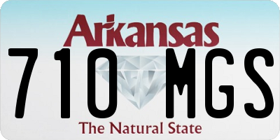 AR license plate 710MGS
