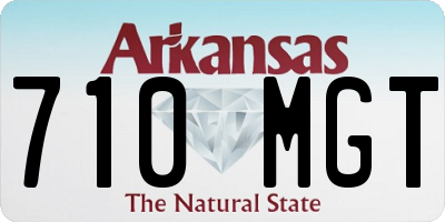 AR license plate 710MGT