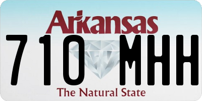 AR license plate 710MHH
